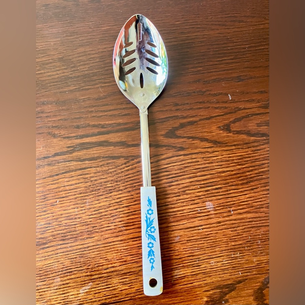 MCM made in Japan melamine cornflower slotted spoon